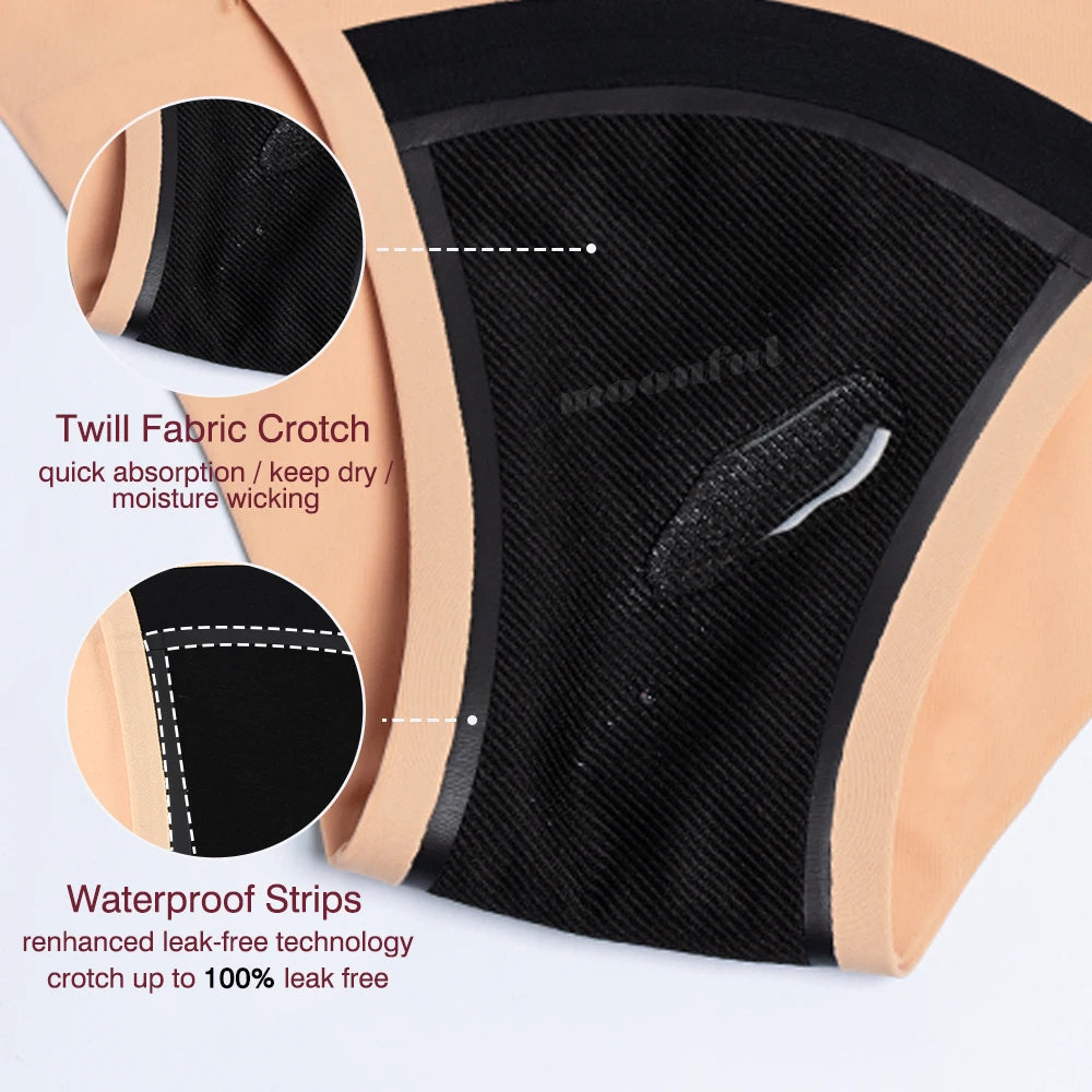 4 layers, Leak Proof, Highly Absorbency contrast piping Period Panty
