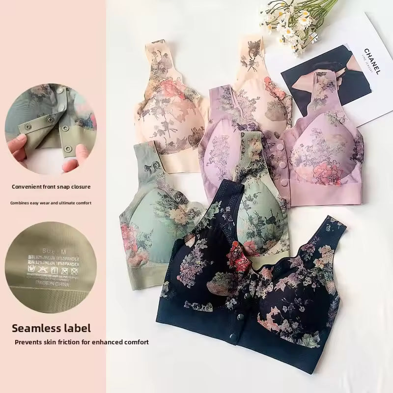 Front opening Ultra Thin Printed Bra for All Day Comfort