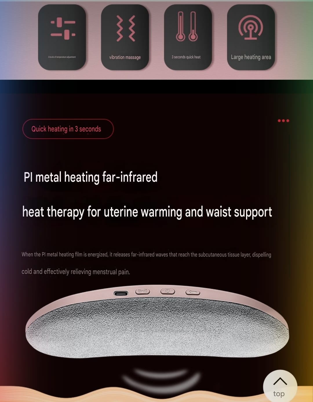 Menstrual Period Heating Pad for Cramps Massage