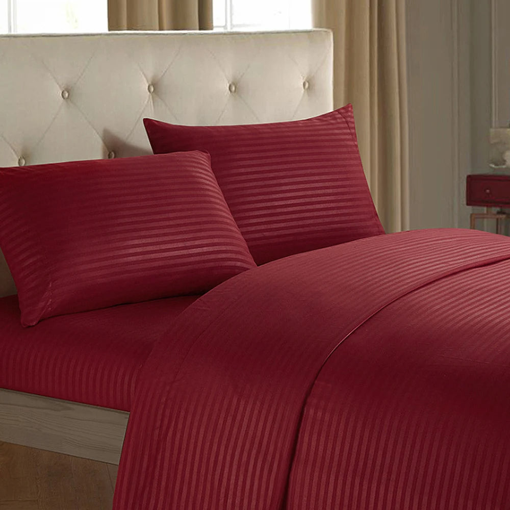 Hygein Brand Special Multicolor Sateen Stripe Bed Sheet – Luxurious Comfort & Elegance