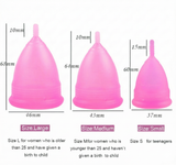 High Quality Medical Grade Silicon Menstrual Cup for women who like is smart in Shape, We have 3 sizes Small, Medium, Large