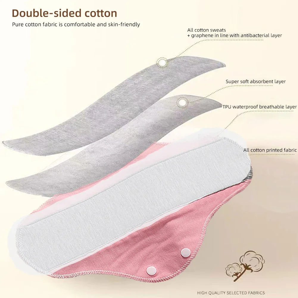 Imported Washable Period Pads with Honeycomb Technology. Leak Proof