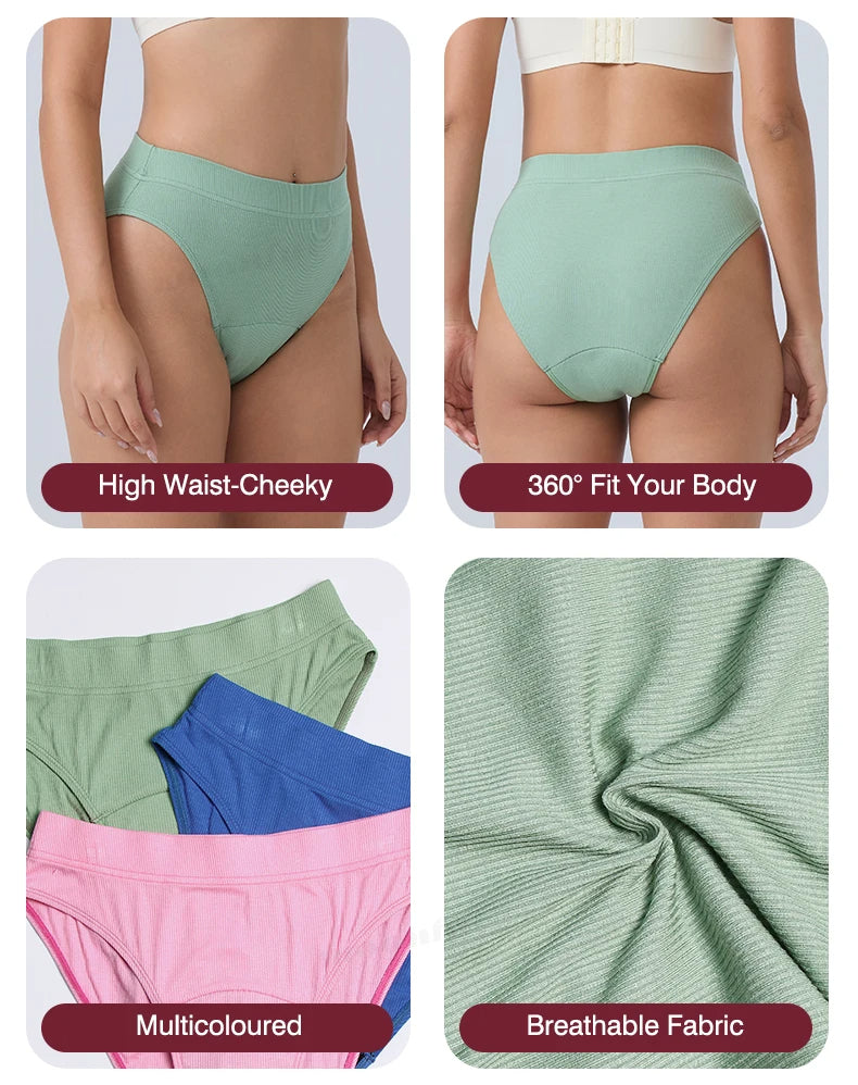 Flow Free, Secure fit, comfortable and protected Leak Proof