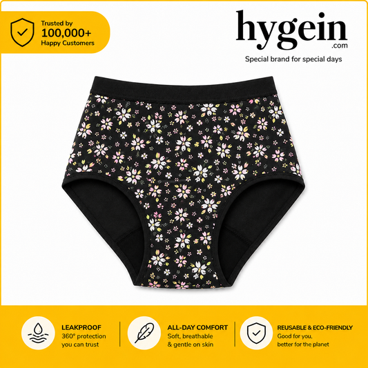 Printed Hygein Flow Free, Leak Proof, Secure fit Panty