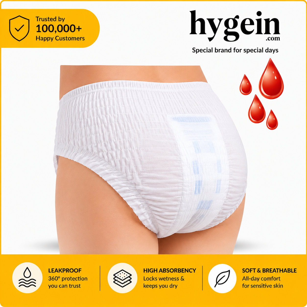 Hygein Disposable Period Panties for Women – Ultra-Comfortable