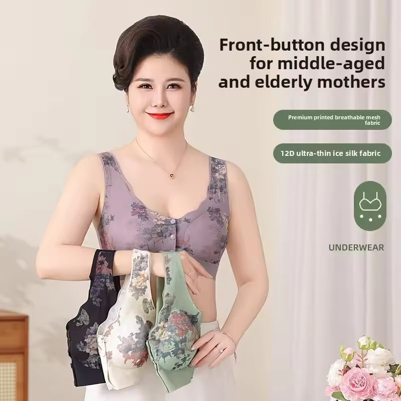 Front opening Ultra Thin Printed Bra for All Day Comfort
