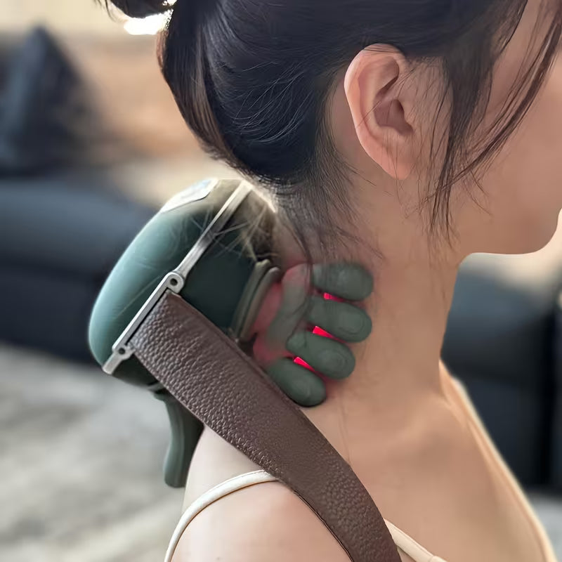Rechargeable Deep Tissue Massager, 8-Claw - Portable Finger Pressure for Neck, Back, Shoulders, And Legs