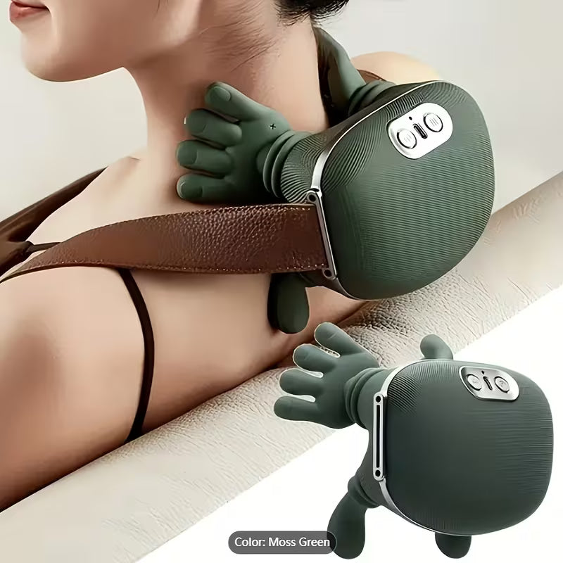 Rechargeable Deep Tissue Massager, 8-Claw - Portable Finger Pressure for Neck, Back, Shoulders, And Legs