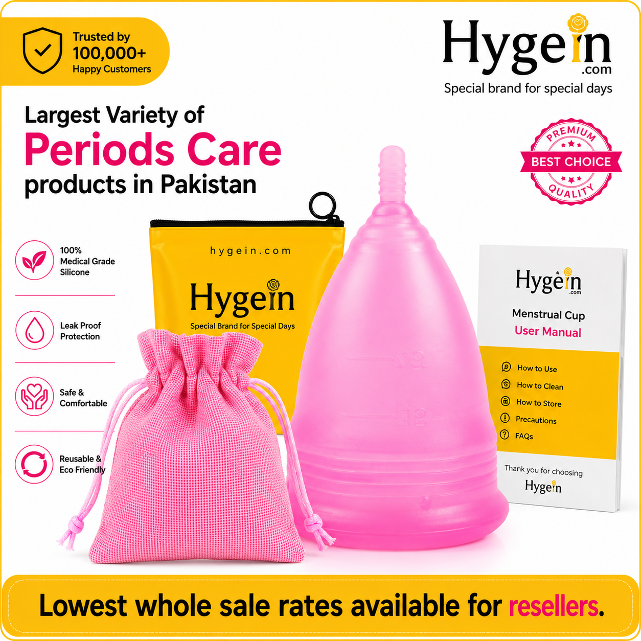 High Quality Medical Grade Silicon Menstrual Cup for women who like is smart in Shape, We have 3 sizes Small, Medium, Large