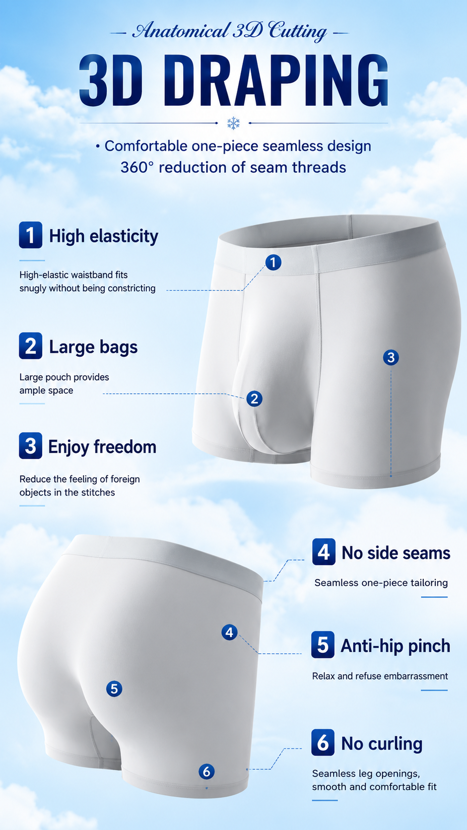 Hygein Ice Silk Men’s Underwear  Invisible Feel & AllDay Comfort