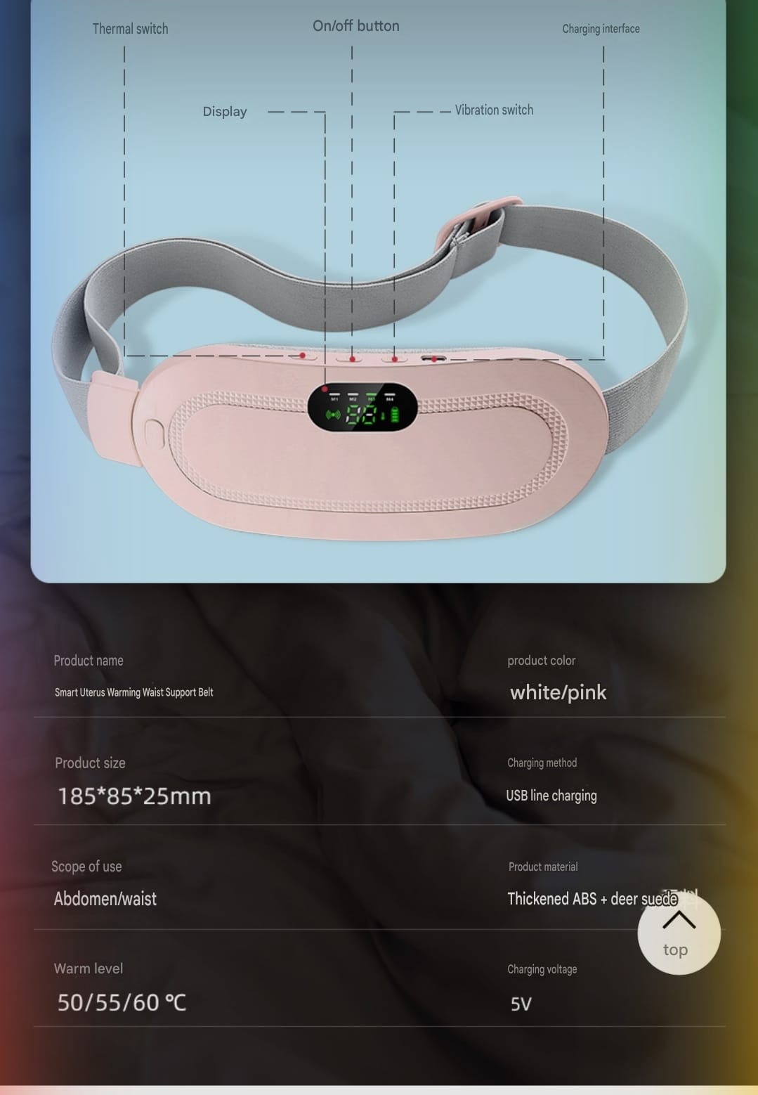 Menstrual Period Heating Pad for Cramps Massage