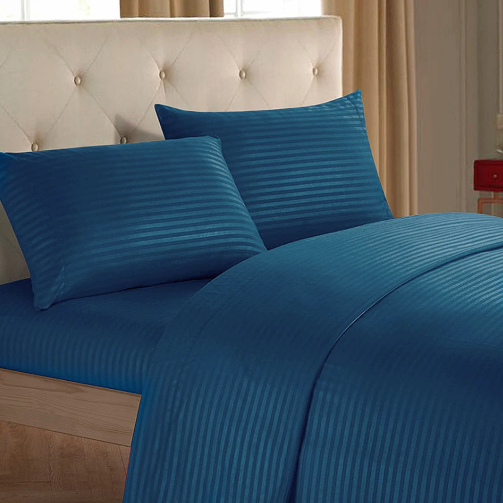 Hygein Brand Special Multicolor Sateen Stripe Bed Sheet – Luxurious Comfort & Elegance