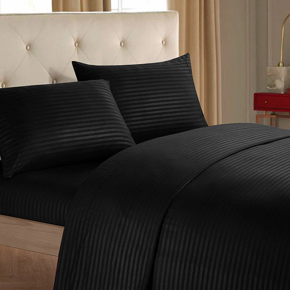 Hygein Brand Special Multicolor Sateen Stripe Bed Sheet – Luxurious Comfort & Elegance