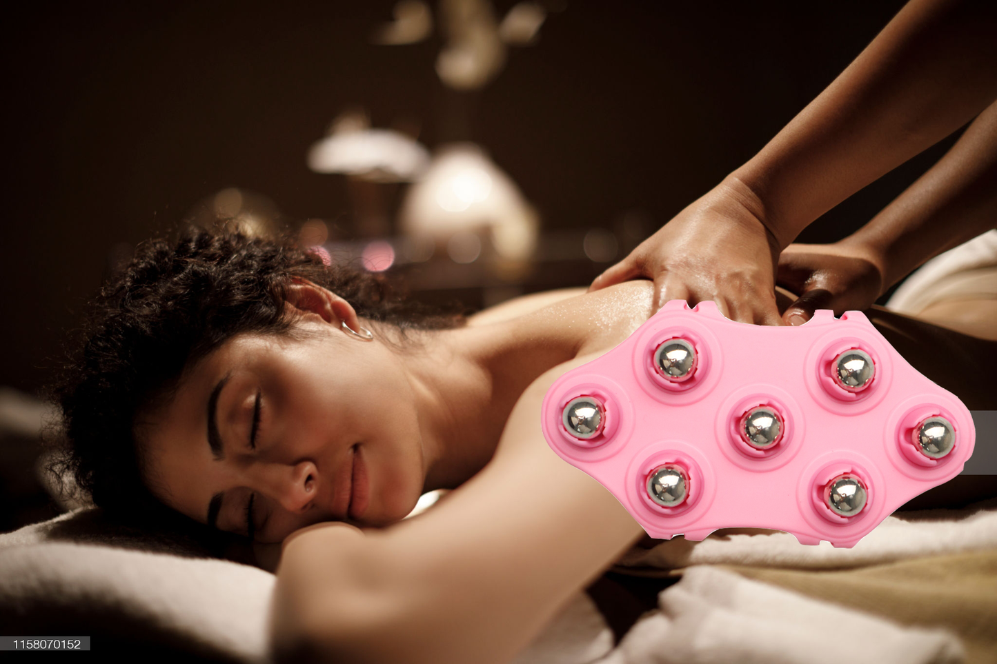 4 in 1 Massag product, 7 Beeds Roller Ball Body Massager Gloves Pair + Face Lifter + Essential Oil