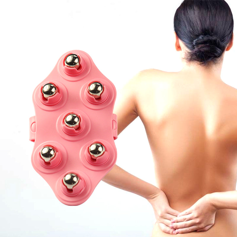 4 in 1 Massag product, 7 Beeds Roller Ball Body Massager Gloves Pair + Face Lifter + Essential Oil